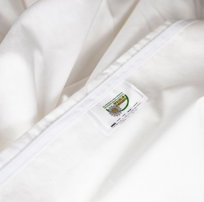 Пододеяльник German Grass "Innsbruck Amber", 150x200 см, белый, янтарный кант