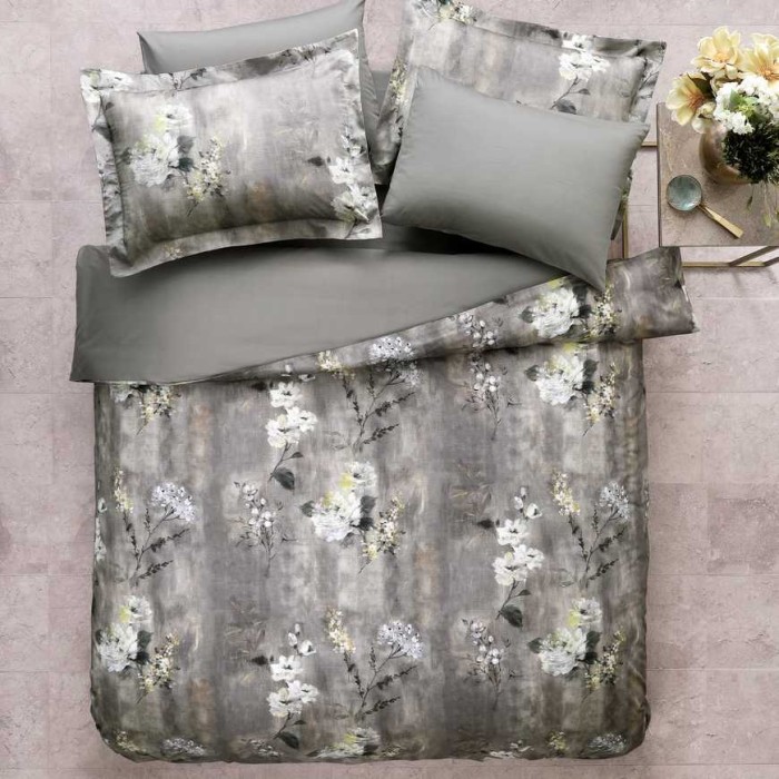 Постельное белье Tivolyo Deluxe "Marietta", 2-х спальное (евро), серый