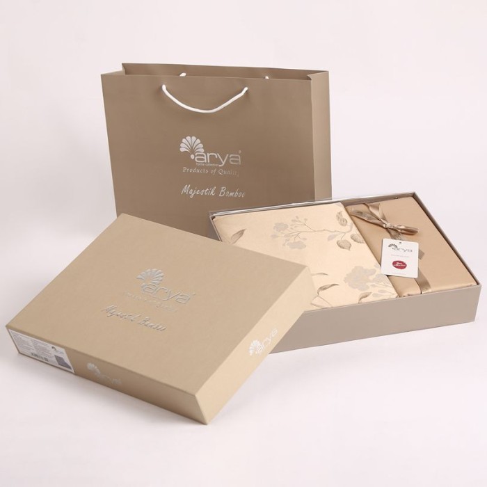 Постельное белье Arya Majestik бамбук "Evan", 2-х спальное (евро), персиковый