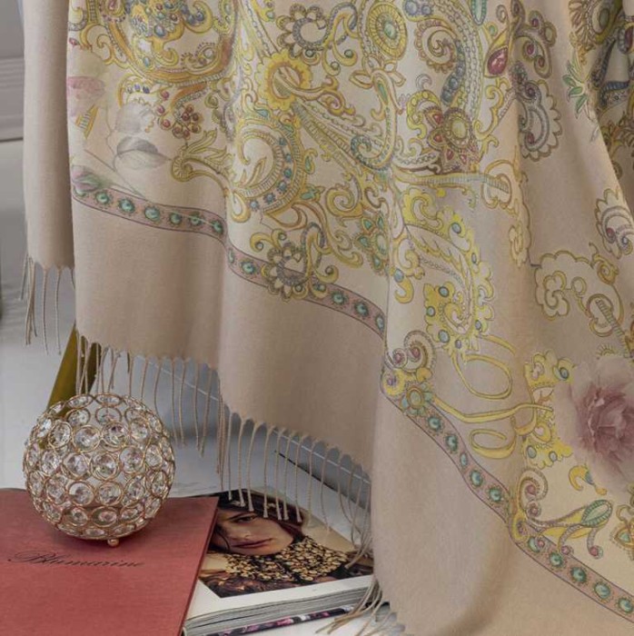 Плед Blumarine "Gioielli", 150x190 см, бежевый