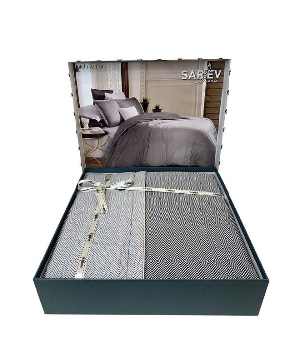 Постельное белье Sarev тенсель "Solido", 1,5 спальное, серый