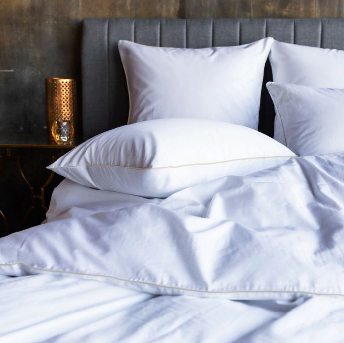 Постельное белье German Grass "Innsbruck Amber", семейное, белый, янтарный кант