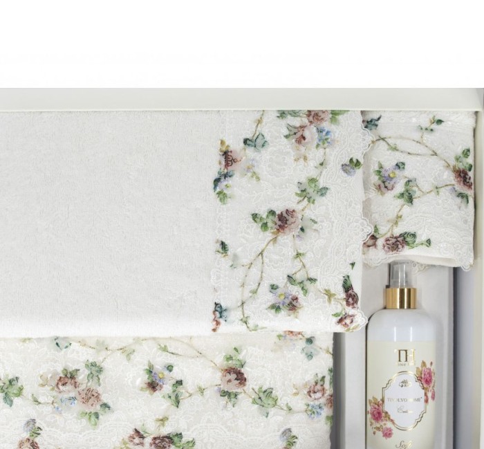 Набор полотенец Tivolyo "Sevilla", 3 шт, кремовый