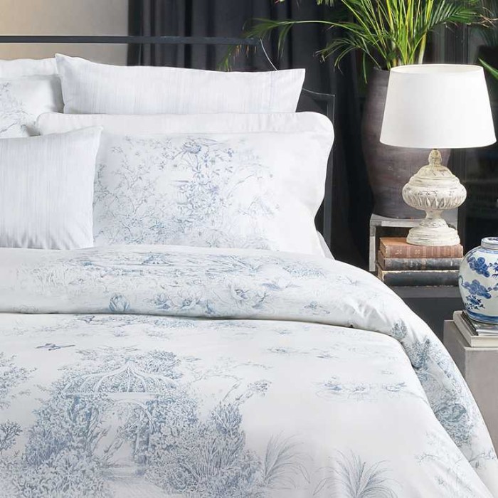 Постельное белье Valeron USC "BIJOU", king-size, голубой