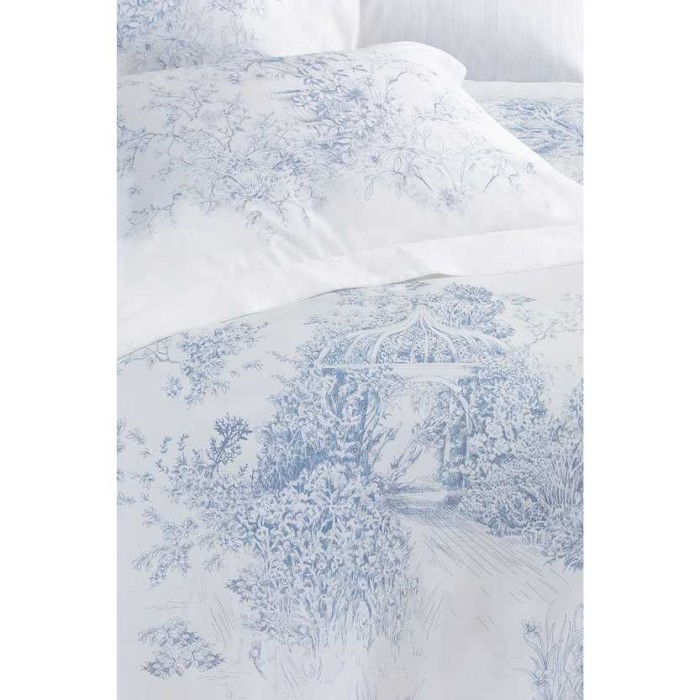 Постельное белье Valeron USC "BIJOU", king-size, голубой