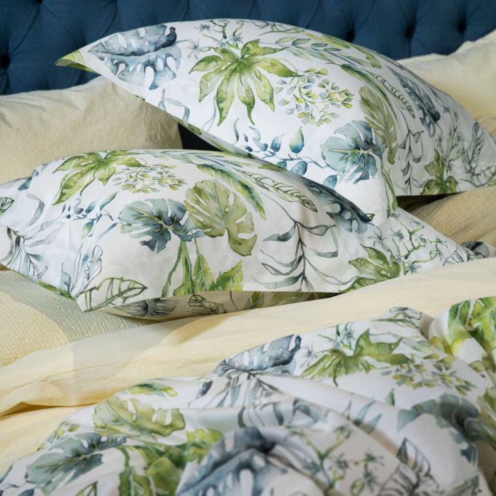 Постельное белье DecoFlux "Flora Costera", 1,5 спальное, зеленый