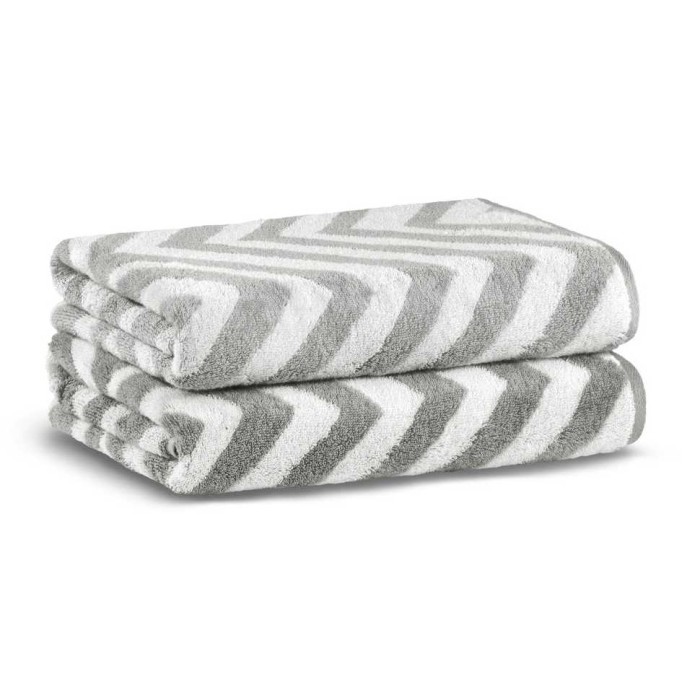 Полотенце Lappartement "Chevron Yarn Dyed", 33x33 см, экрю-серый