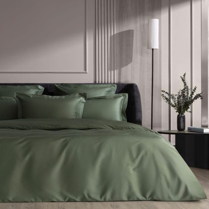 Постельное белье German Grass на резинке "Pine Allure", 2-х спальное (евро), зеленый