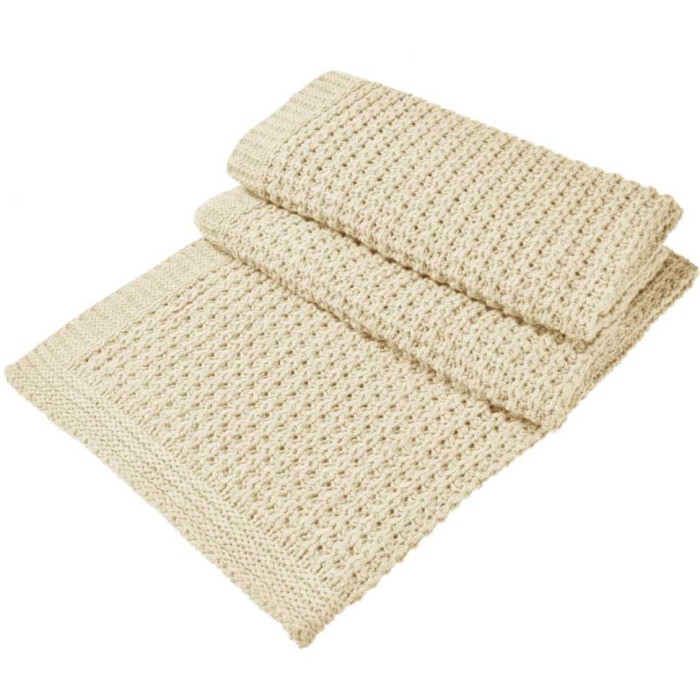 Плед Hamam шерсть "Dimension Knitted", 130x180 см, слоновая кость