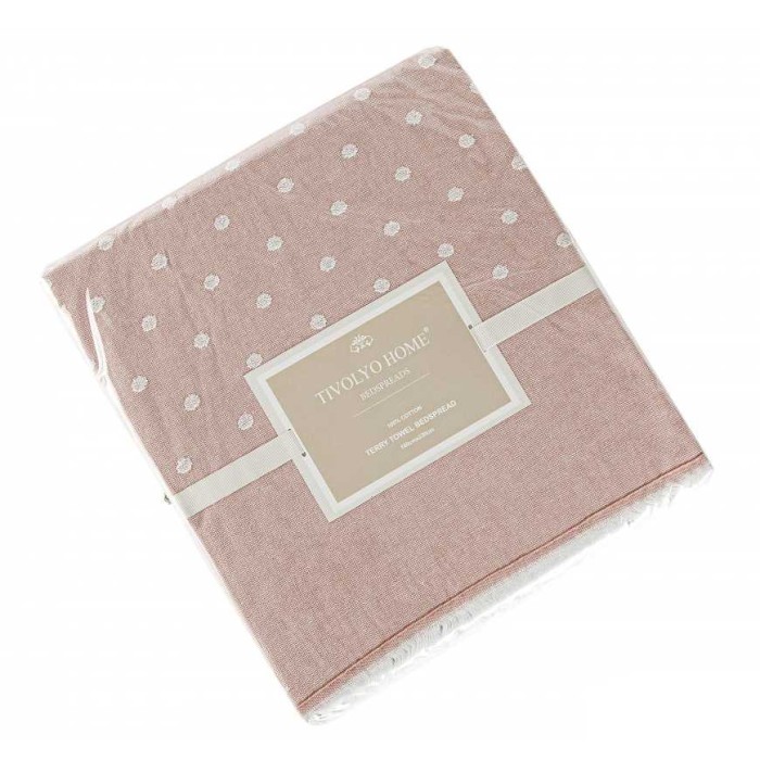 Покрывало Tivolyo пике "Olinda", 220x240 см, розовый