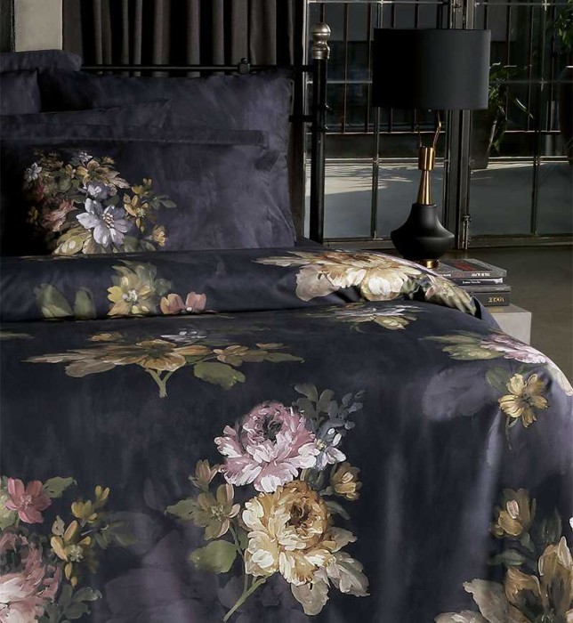 Постельное белье Valeron USC "ROESIA", king-size, синий