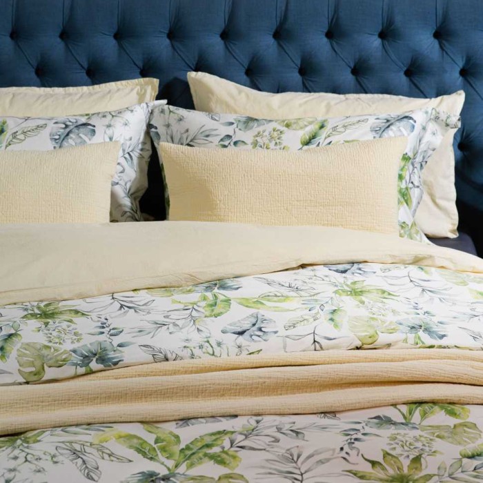 Постельное белье DecoFlux "Flora Costera", 2-х спальное (евро), зеленый