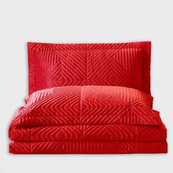 Покрывало Arya бархат "Belle", 250x260 см, красный