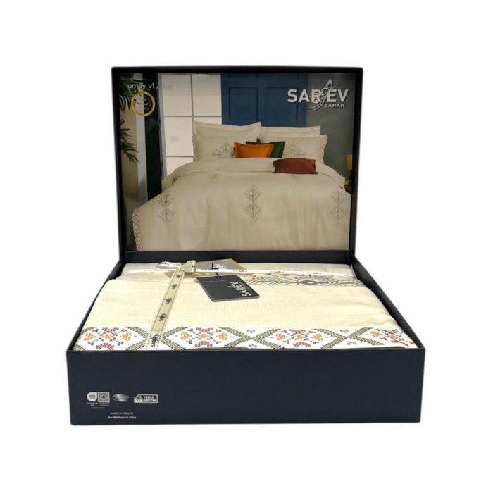 Постельное белье Sarev Sport&Chic "Umay", 2-х спальное (евро), бежевый