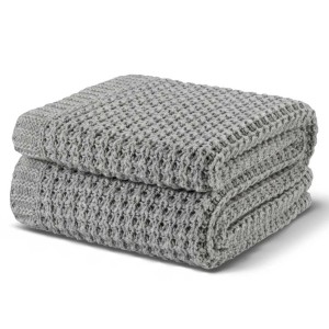 Плед Hamam шерсть "Dimension Knitted", 130x180 см, серый