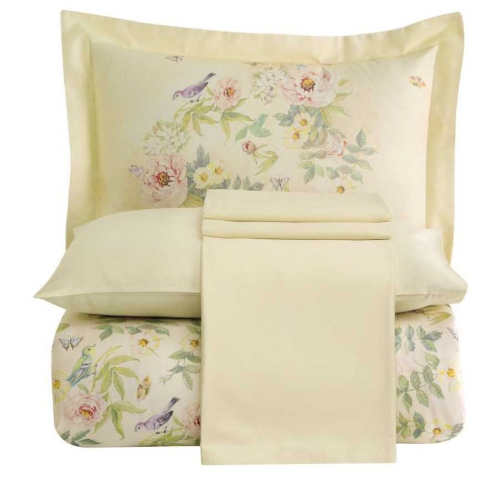 Постельное белье Tivolyo Deluxe "Lotus", 2-х спальное (евро), экрю