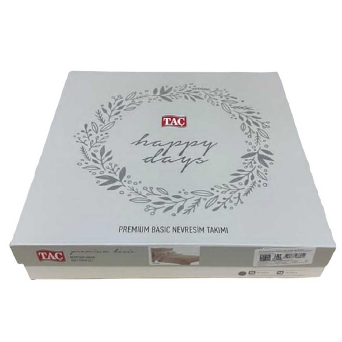 Постельное белье Tac Premium "Basic Stripe", king-size, антрацит