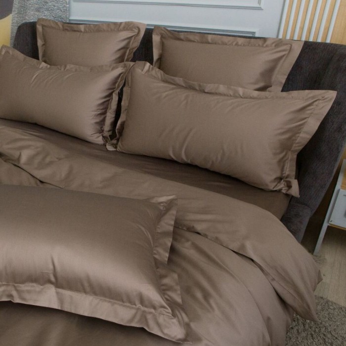 Простыня  German Grass на резинке "Brownie Allure", 180x200x40 см, кофейный