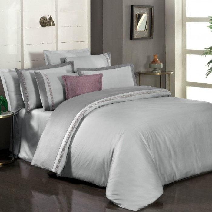 Постельное белье Sarev "Graz", 2-х спальное (евро), серый