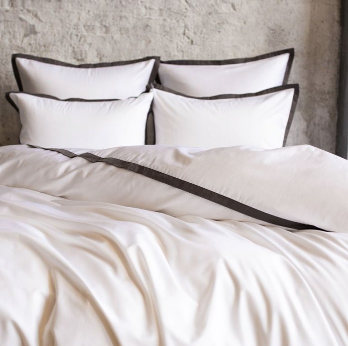 Наволочка German Grass "Vienna Gray", 70x70 см, 2 шт, белый