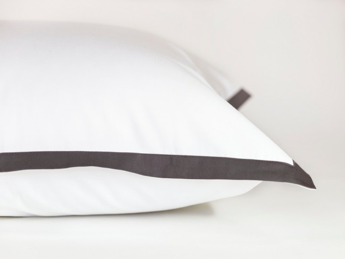 Наволочка German Grass "Vienna Gray", 70x70 см, 2 шт, белый