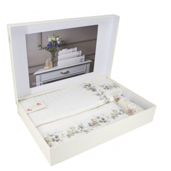 Набор полотенец Tivolyo "Versailes", 3 шт, кремовый