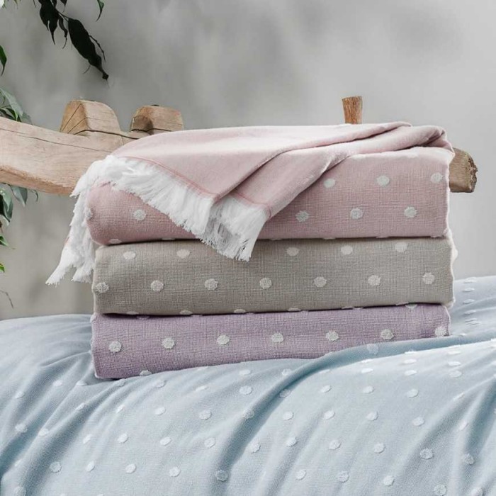 Покрывало Tivolyo пике "Olinda", 220x240 см, фиолетовый