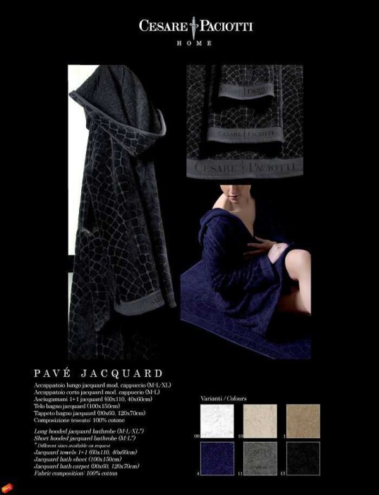 Халат махровый Cesare Paciotti "Pave Jacq V00" жаккард,XXL, белый