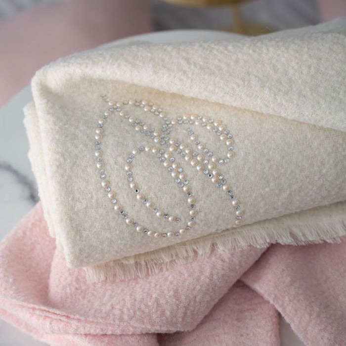 Покрывало Blumarine альпака "Velo", 270x270 см, молочный