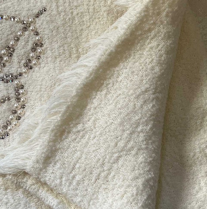 Покрывало Blumarine альпака "Velo", 270x270 см, молочный