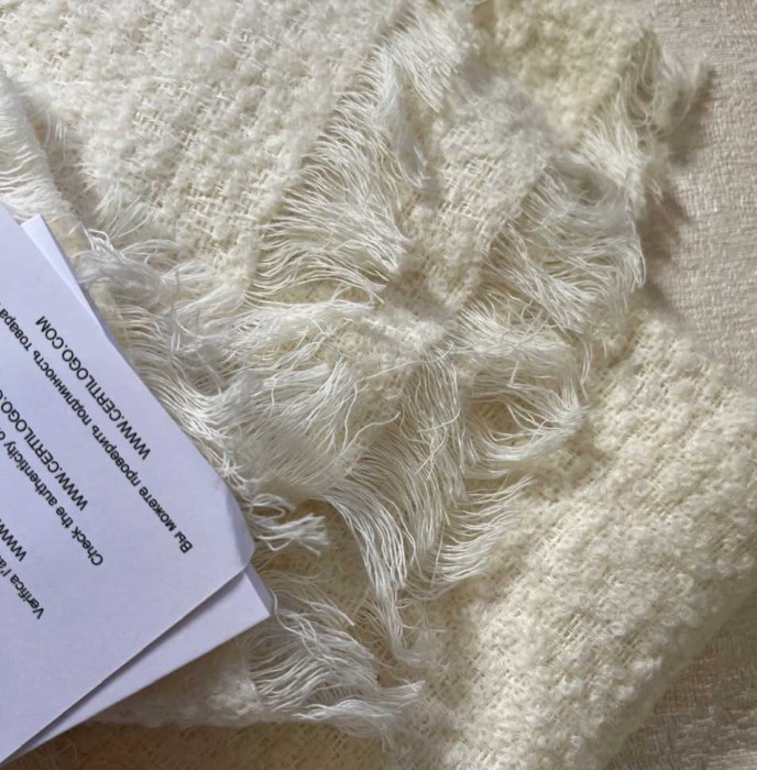 Покрывало Blumarine альпака "Velo", 270x270 см, молочный