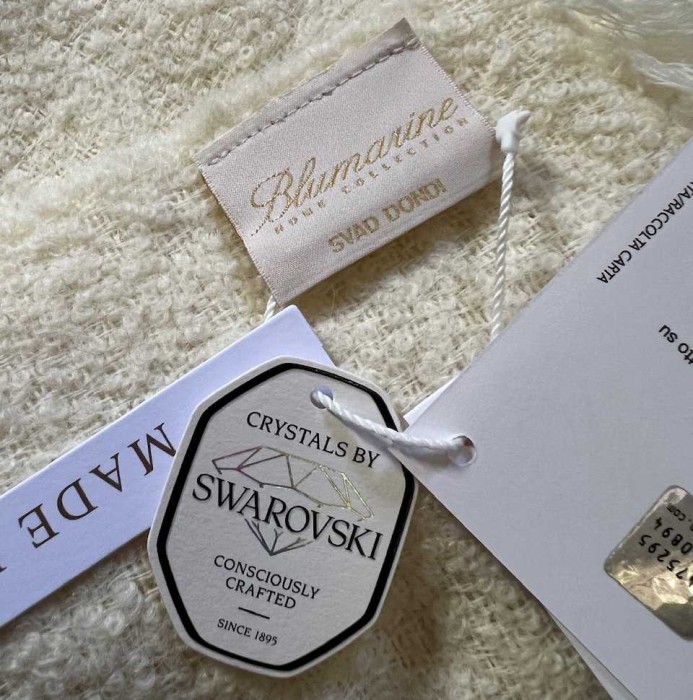 Покрывало Blumarine альпака "Velo", 270x270 см, молочный