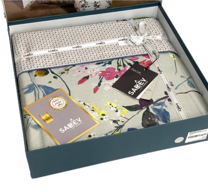 Постельное белье Sarev "Irina", семейное, серый