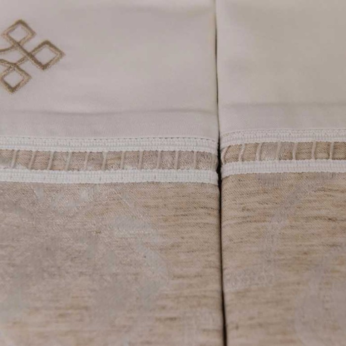 Постельное белье Tivolyo лён "Emperium", 2-х спальное (евро), кремовый