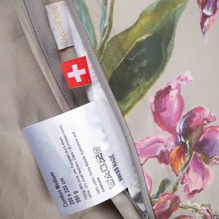 Постельное белье DecoFlux "Orchids Almond", 2-х спальное (евро), бежевый