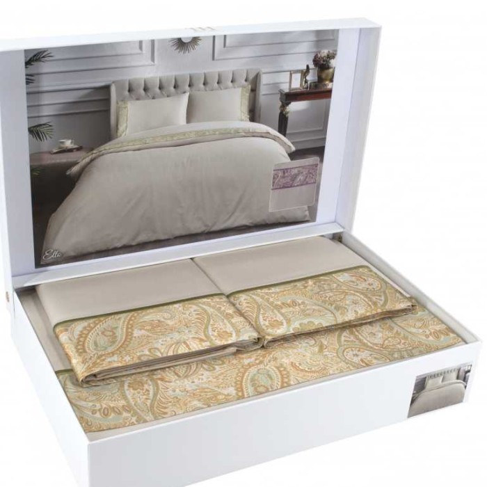 Постельное белье Tivolyo Deluxe "Etto", 1,5 спальное, бежевый