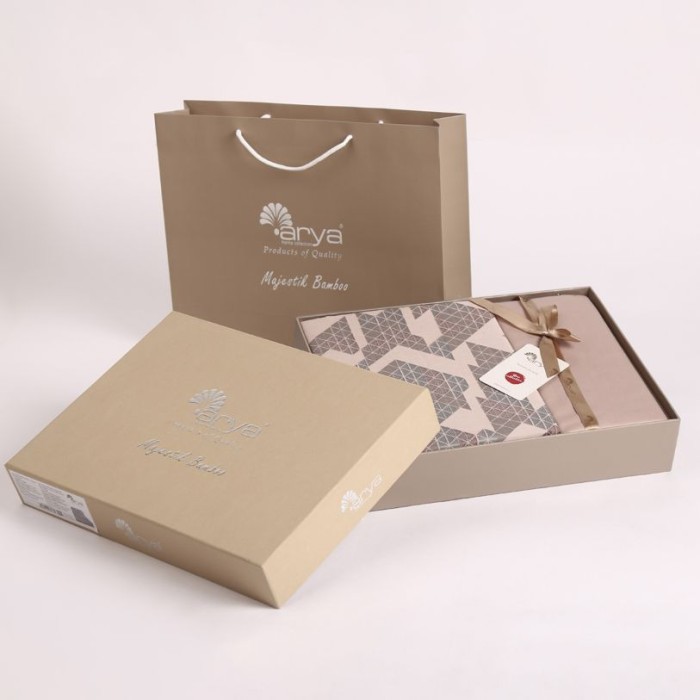 Постельное белье Arya Majestik бамбук "Jayda", семейное, бежевый