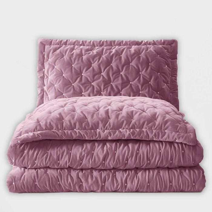 Покрывало Arya бархат "Ansel", 250x260 см, сиреневый