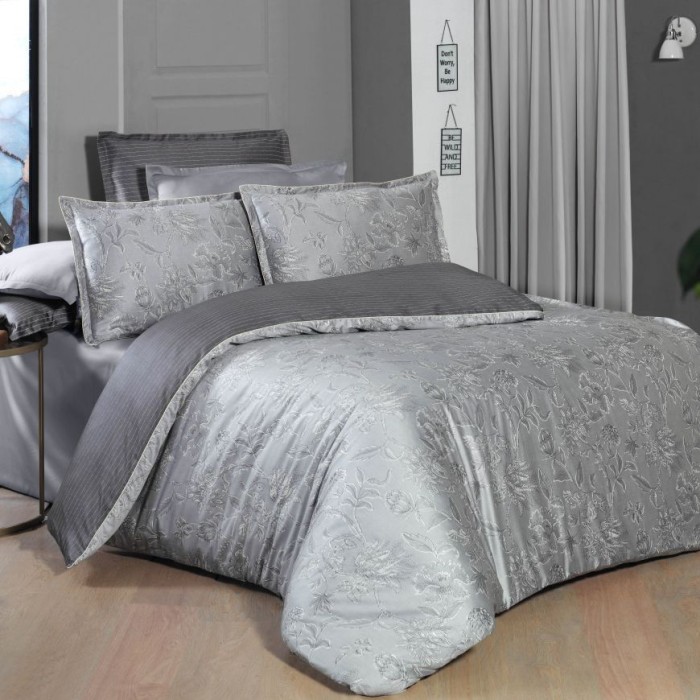 Постельное белье Sarev "Orlina", семейное, серый
