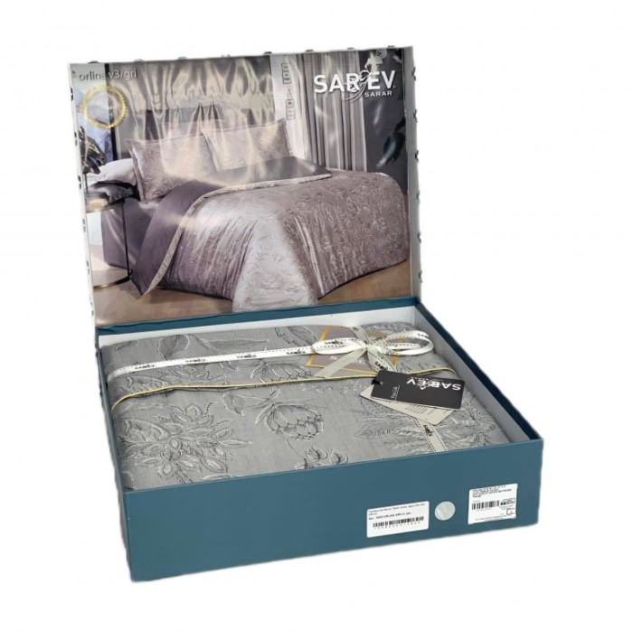 Постельное белье Sarev "Orlina", семейное, серый