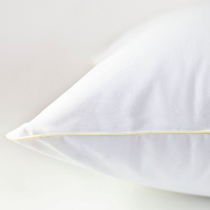 Наволочка German Grass "Innsbruck Amber", 70x70 см, 2 шт, белый, янтарный кант