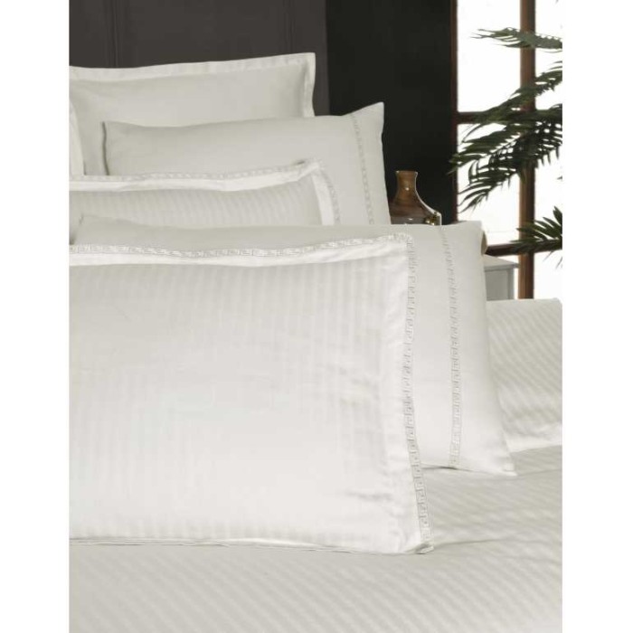 Постельное белье Sarev страйп "Jacquard", 2-х спальное (евро), экрю