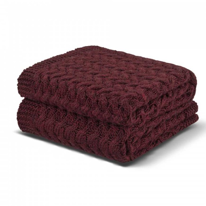 Плед Hamam акрил "Estiva Knitted", 130x180 см, красный