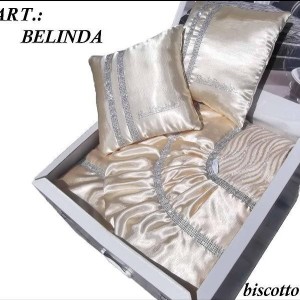 Покрывало с подушками R.BALESTRA "Belinda biscotto", 268x268 см, экрю