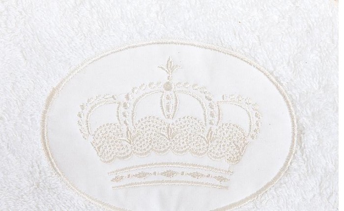 Халатик Luxberry "Queen", 9/10 лет, белый, бежевый