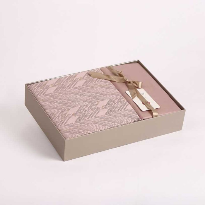 Постельное белье Arya Majestik бамбук "Ria", семейное, персиковый