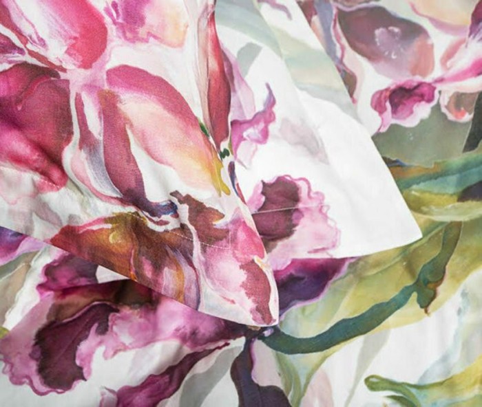 Постельное белье DecoFlux "Orchids Modern", 2-х спальное (евро), лиловый