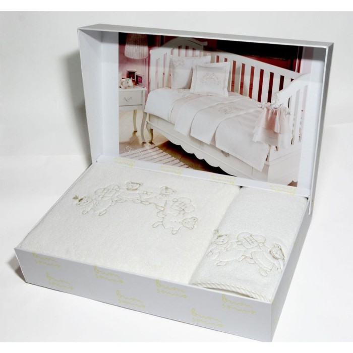 Набор полотенец Tivolyo детский "Family", 2 шт, бежевый