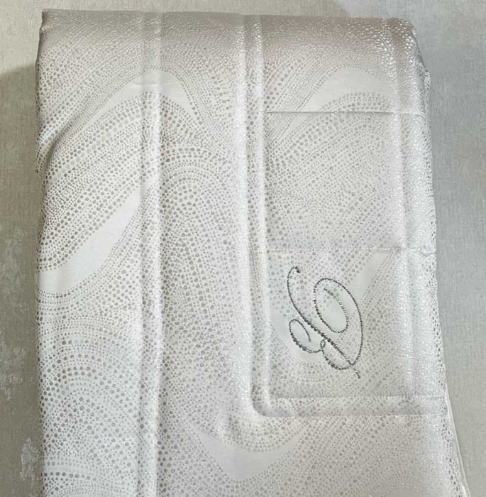 Покрывало BLUMARINE люрекс "Crystelle", 270x270 см, бежевый