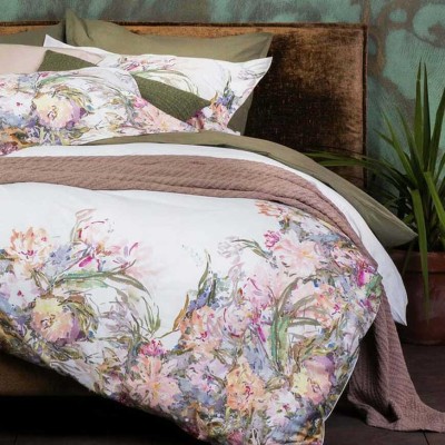 Постельное белье DecoFlux &quot;Floral Sense&quot;, 2-х спальное (евро), белый